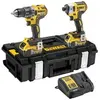 Image de - Kit de 2 machines 18V 2x5Ah Li-Ion Perceuse à percussion + visseuse à chocs - DCK266P2