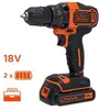 Image de Black & Decker BDCDD186KB-QW Coffret de Perceuse-visseuse 18 V sans fil avec chargeur / 2 batteries 1,5 Ah