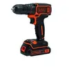 Image de Perceuse-Visseuse sans-fil 18V BLACK+DECKER (Livrée avec 1 batterie 1,5 Ah + chargeur + coffret) - BDCDC18-QW