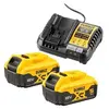 Image de Pack 2 batteries 18V XR 5Ah Li-Ion + chargeur - - DCB1104P2-QW