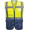 Image de - Gilet haute visibilité - Homme (S) (Jaune/Bleu marine) - UTRW1051