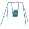 Image de Portique bleu en métal - 2 en 1 avec sièges