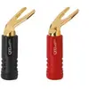 Image de QED Airloc Wide - Connecteur pour haut-parleur - fourchette prise - noir, rouge (pack de 20)