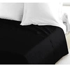 Image de Drap Plat 100% coton 180x290 cm noir