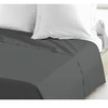 Image de Drap Plat 100% coton 240x300 cm gris foncé