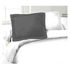 Image de LOVELY HOME Lot de 2 Taies d'Oreillers 100% coton 50x70 cm gris foncé