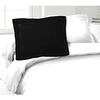 Image de LOVELY HOME Lot de 2 Taies d'Oreillers 100% coton 50x70 cm noir