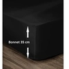 Image de Drap Housse 100% Coton 140x190cm - Bonnet 35cm - Noir