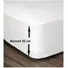 Image de Drap Housse 100% Coton 160x200cm - Bonnet 35cm - Blanc