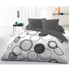 Image de Parure de couette microfibre Audace - 1 housse de couette 220 x 240 cm + 2 taies doreiller 63 x 63 cm - Gris clair