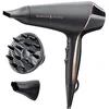 Image de Remington Sèche-cheveux Ionique [Technologie OptiHeat] PROluxe Midnight (2400W, moteur AC pro durable, résultat salon & longue tenue, soin ionique, 3 concentrateurs + 1 diffuseur volume) AC9140B en occasion ou reconditionné