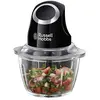 Image de Russell Hobbs Mini Hachoir Electrique [Facile à Utiliser] Noir mat (500ml,Fonction 1 bouton, Blender universel Légumes fruits & viandes, Bol en verre 1 L, 200W, Lames Acier Inox Amovibles) 24662-56 en occasion ou reconditionné