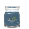 Image de Bougie signature cèdre marin modèle moyen - - Bleu - Verre