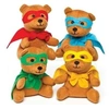 Image de Oursons en Peluche Super-héros Parfaits à Glisser dans les Pochettes-surprises et à câliner (Lot de 4)