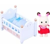 Image de Figurine Bébé Lapin Chocolat 5 cm + Lit et Accessoires