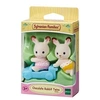 Image de Figurines Les jumeaux lapin chocolat