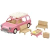 Image de Le Monospace Rose Et Set De Pique-nique - Sylvanian Vehicules Pour Enfant