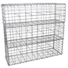 Image de Lot de 3 Paniers de Gabions Argentés en Acier Galvanisé 100 x 30 x 30cm