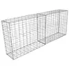 Image de Lot de 2 Paniers de Gabions Argentés en Acier Galvanisé 100 x 95 x 30cm