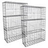 Image de Lot de 6 Paniers de Gabions Argentés en Acier Galvanisé 100 x 50 x 30cm