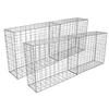 Image de Lot de 4 Paniers de Gabions Argentés en Acier Galvanisé 100 x 95 x 30cm