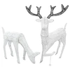 Image de Ensemble Cerf & Biche Dorée 120 LED Blanc Froid Décoration de Noël Extérieur