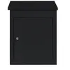 Image de Boîte à Colis Anti-vol Noire en Acier 35 x 19 x 15 cm Sécurisé Murale Colissimo