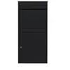 Image de Boîte à Colis Anti-vol Noire XL en Acier 44 x 33 x 15 cm Sécurisé Murale