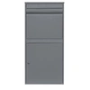 Image de Boîte à Colis Anti-vol Grise XL en Acier 44 x 33 x 15 cm Sécurisé Murale