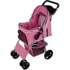 Image de Poussette Rose Pliable pour Chien Chat Animaux de Compagnie - Max 15KG