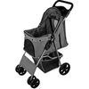 Image de Poussette Grise Pliable pour Chien Chat Animaux de Compagnie - Max 15KG
