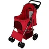 Image de Poussette Rouge Pliable pour Chien Chat Animaux de Compagnie - Max 15KG