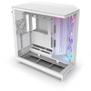Image de NZXT H9 Flow RGB (2025) Dual-Chamber Mid-Tower Case w/ RGB Fans - All White