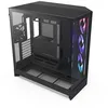Image de NZXT H9 Flow RGB (2025)   Grand boîtier PC ATX Mid-Tower à Double Chambre pour Flux d'air   Comprend 1 unité de Ventilateur RGB de 420 mm et 1 Ventilateur de 120 mm   Noir en occasion ou reconditionné
