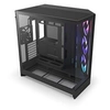 Image de NZXT H9 Flow RGB (2025) Dual-Chamber Mid-Tower Case w/ RGB Fans - All Black
