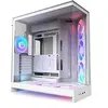 Image de NZXT H9 Flow RGB+ (2025) Dual-Chamber Mid-Tower Case w/ RGB Fans & Controller - All White