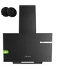 Image de Hotte inclinée 60cm 3 vitesses 600 m3/h recyclage ou evacuation noir CD6765AB