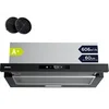 Image de 60cm hotte aspirante 606m³/h 3 vitesses recyclage ou evacuation noir Classe A+ CD6909AB