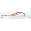 Image de Superdry Femme Logo En Relief Code Essential Tongs, Blanc & Rose, Pointure: S