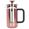Image de La Cafetière Pisa Cafetière en acier inoxydable, trois tasses, cuivre, coffret cadeau en occasion ou reconditionné