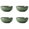 Image de Mikasa Jardin Ensemble de 4 bols à céréales en grès Vert 15 cm, Service pour 4, Ensemble de bols à soupe de 15 cm, Emballage Cadeau et Vaisselle Lavable au Lave-Vaisselle en occasion ou reconditionné