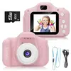 Image de appareil Photo pour Enfant, avec Carte TF 32Go, Ecran à 2,0 Pouces HD, 8MP/720P, Coque en Silicone Résistant aux Chocs, Rose
