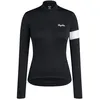 Image de Rapha - Women's Core Thermal Long Sleeve Jersey - Maillot vélo femme Black / White - XS
