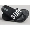 Image de Superdry Femme Logo Imprimée Claquettes De Piscine Code Core, Noir & Blanc, Pointure: M