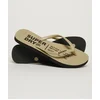 Image de Superdry Femme Logo Imprimée Caoutchouc Tongs Studios, Beige & Noir, Pointure: S