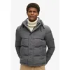 Image de Superdry - Everest Short Hooded Puffer - Doudoune homme Charcoal - S