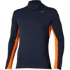 Image de Mizuno - Tech Thermal Charge Half Zip Long Sleeve Tee - T-shirt homme Baritone Blue - S