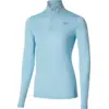 Image de Mizuno - Core Impulse Half Zip Long Sleeve Tee - T-shirt femme Nantucket Breeze - L