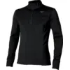 Image de Mizuno - Active Warmalite Half Zip Long Sleeve Top - Sous-vêtement thermique homme Black - XXL