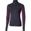 Image de Mizuno - Active Warmalite Half Zip Long Sleeve Top - Sous-vêtement thermique femme Baritone Blue - M